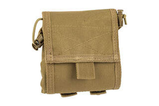 The Red Rock Outdoor Gear Folding Ammo Dump Pouch in Coyote Brown is compatible with MOLLE webbing